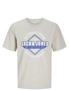 Jjelogo Tee Ss O-Neck 2 Col Ss25 Sn Tops T-Kortærmet Skjorte Cream Jac...