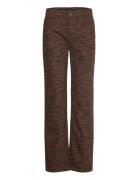 Zebra-Print Straight-Fit Jeans Bottoms Jeans Straight-regular Brown Ma...