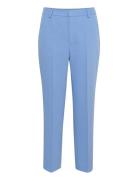 Kasakura Hw Zipper Pants Bottoms Trousers Straight Leg Blue Kaffe