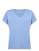 Sc-Marica Tops T-shirts & Tops Short-sleeved Blue Soyaconcept