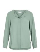 Vilucy L/S Shirt - Noos Tops Blouses Long-sleeved Green Vila