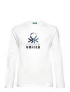 T-Shirt L/S Tops T-shirts Long-sleeved T-Skjorte White United Colors O...