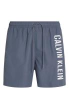 Medium Drawstring Badeshorts Grey Calvin Klein