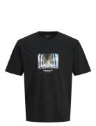 Jorvesterbro Picture Tee Ss Crew Neck Sn Tops T-Kortærmet Skjorte Blac...