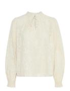 Iheona Ls Tops Blouses Long-sleeved Cream ICHI