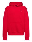 Shield Hoodie Tops Sweatshirts & Hoodies Hoodies Red GANT