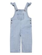 Long Denim Dungarees Bottoms Dungarees Blue Mango