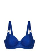 Madras Bikini Top Swimwear Bikinis Bikini Tops Wired Bikinitops Blue D...