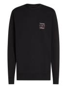 Hilfiger Stack Sweatshirt Tops Sweatshirts & Hoodies Sweatshirts Black...