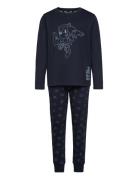 Sonic Long Pyjamas Pyjamassæt Navy Mango