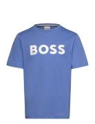 Short Sleeves Tee-Shirt Tops T-Kortærmet Skjorte Blue BOSS