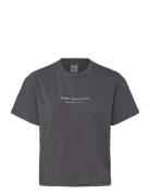 Serif Boxy T-Shirt Sport T-shirts & Tops Short-sleeved Grey Aim´n