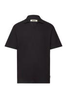 Wbmoul Terry Polo Tops Polos Short-sleeved Black Woodbird