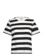 Single Cotton Grace Tee Tops T-shirts & Tops Short-sleeved Black Mads ...