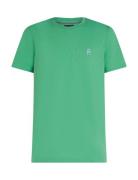 Monogram Imd Tee Tops T-Kortærmet Skjorte Green Tommy Hilfiger