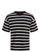 Jjeemil Knit Tee Ss Ln Tops T-Kortærmet Skjorte Black Jack & J S