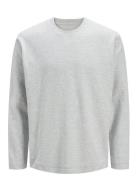 Jcodynamic Fabric Tee Ls Crew Neck Tops T-Langærmet Skjorte Grey Jack ...