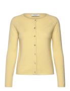 Rwlaica Ls O-Neck Raglan Cardigan Tops Knitwear Cardigans Yellow Rosem...