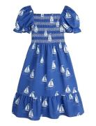 Sailing Boats Aop Woven Smock Dress Dresses & Skirts Dresses Casual Dr...