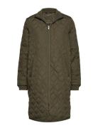 Padded Quilt Coat Quiltet Jakke Green Ilse Jacobsen