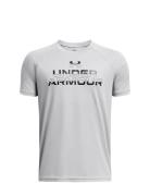 Ua Tech Split Wordmark Ss Sport Men Sports Clothes Sport Tops Sport T-...