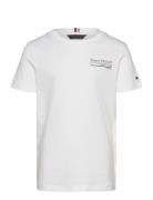 Hilfiger Yacht Print Tee Tops T-Kortærmet Skjorte White Tommy Hilfiger