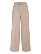 Lr-Irmelin Bottoms Trousers Wide Leg Beige Levete Room