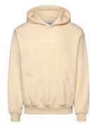 Essentials Puff Logo Hoodie Tops Sweatshirts & Hoodies Hoodies Cream S...