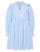 Yasluma Ls Dress S. Noos Kort Kjole Blue YAS