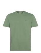 Reg Shield Ss T-Shirt Tops T-Kortærmet Skjorte Khaki Green GANT