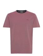 4-Col Oxford Regular Ss T-Shirt Tops T-Kortærmet Skjorte Burgundy GANT