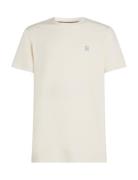 Monogram Imd Tee Tops T-Kortærmet Skjorte Cream Tommy Hilfiger