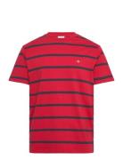 Striped Ss T-Shirt Tops T-Kortærmet Skjorte Red GANT