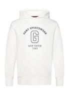 Graphic Sweat Hoodie Tops Sweatshirts & Hoodies Hoodies White GANT