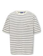 Osjkenge S/S Ovz Tee Jrs Tops T-Kortærmet Skjorte Cream ONLY & SONS