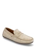 Casual Hilfiger Suede Driver Loafers Flade Sko Cream Tommy Hilfiger