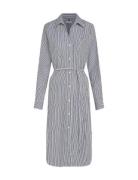 Ess Poplin Regular Shirt Dress Knælang Kjole Navy Tommy Hilfiger