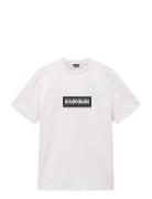 Box Logo Short Sleeve T-Shirt Tops T-Kortærmet Skjorte White Napapijri