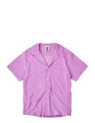 Naram Knitted Shirt Pyjamas Nattøj Purple Bongusta