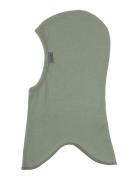 Cotton Fullface - Solid Accessories Headwear Balaclava Green Mikk-line