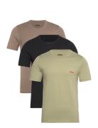 T-Shirt Rn Triplet P Tops T-Kortærmet Skjorte Khaki Green HUGO