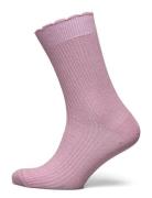 Julia Glitter Socks Lingerie Socks Regular Socks Pink Mp Denmark