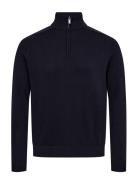Bs Vangelis Regular Fit Knitwear Tops Knitwear Half Zip Jumpers Navy B...