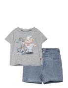 Ws-Woven Short Set Sets Sets With Short-sleeved T-shirt Grey Levi's