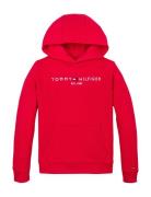 U Essential Hoodie Tops Sweatshirts & Hoodies Hoodies Red Tommy Hilfig...