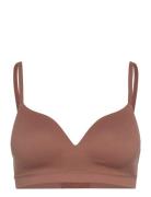 Bra Flora Seamless Lingerie Bras & Tops Soft Bras Non Wired Bras Brown...