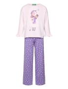 Pyjama(Sweater+Trous Pyjamassæt Purple United Colors Of Benetton