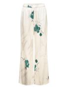 Rodebjer Ezra Violet Chine Designers Trousers Wide Leg Cream RODEBJER