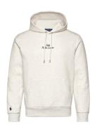 Logo Double-Knit Hoodie Tops Sweatshirts & Hoodies Hoodies Cream Polo ...