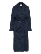 Kapatricia Trench Coat Trenchcoat Frakke Navy Kaffe